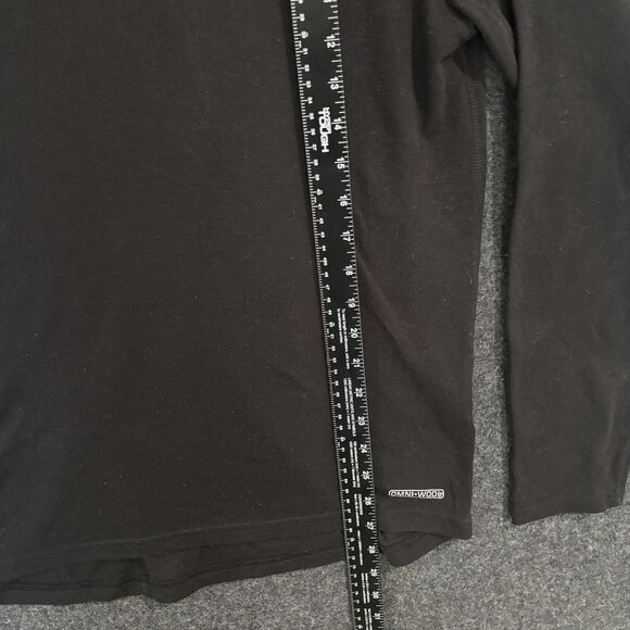 Omni Wool Shirt Men's XL Black Long Sleeve Wool Blend Crewneck Outdoor Basic - Picture 5 of 9